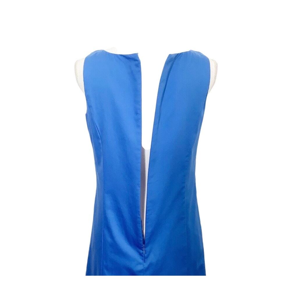 LOFT Blue Cutout Detail Sleeveless Shift Dress 4 NWT - Picture 4 of 6